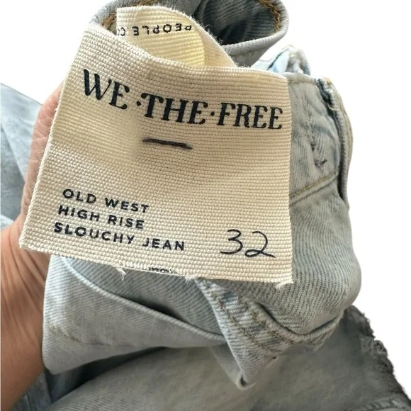 Free People Old West Slouchy High-Rise Wide Leg Jeans Canyon Blue NWT 31 and 32 - Picture 13 of 16